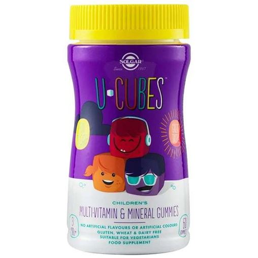 Solgar U Cubes Childrens MultiVitamin & Mineral Gummies Πολυβιταμινούχα Ζελεδάκια για Παιδιά, 60 gum