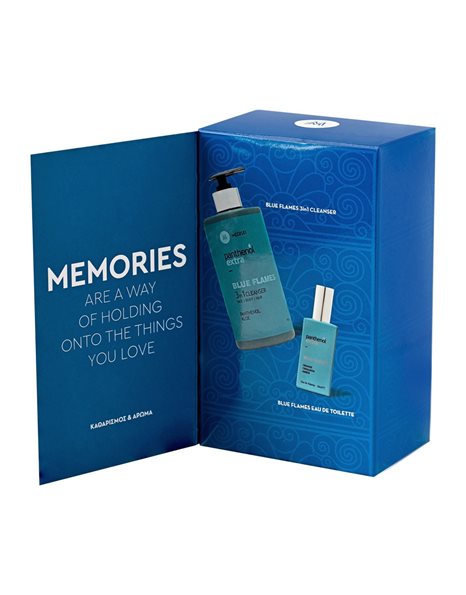 Panthenol Promo Memories Πακέτο Blue Flames Ανδρικό Αφρόλουτρο 500ml & Άρωμα Eau De Toilette 50ml