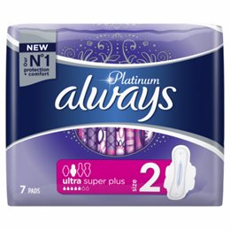 Always Platinum Ultra Super Plus 7τμχ ALWAYS Σερβιέτες - Ταμπόν