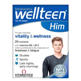 Vitabiotics Wellteen Him, Συμπλήρωμα Διατροφής για Εφήβους και Νέους Άντρες, 30tabs VITABIOTICS Πολυβιταμίνες