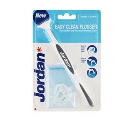 Jordan Easy Clean Flosser + 20 Ανταλλακτικά Νήματος Γκρι JORDAN Μεσοδόντια Βουρτσάκια