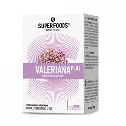 Superfoods Valeriana Plus 300mg 50 κάψουλες SUPERFOODS Ύπνος-Στρες & Ψυχολογία