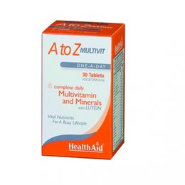 Health Aid A To Z Multivit Lutein 30 ταμπλέτες HEALTH AID Πολυβιταμίνες