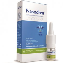 Nasodren Nasal Spray, Ρινικό σπρέυ για την αποσυμφόρηση και τον καθαρισμό της μύτης 50mg NASODREN Ρινική Αποσυμφόρηση 