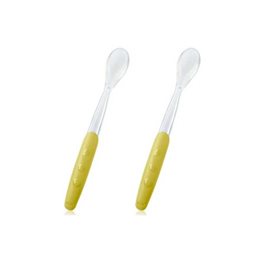 Nuk Easy Learning Μαλακό Κουταλάκι Σιλικόνης 4m+ Πράσινο 2τμχ NUK Αξεσουάρ Φαγητού