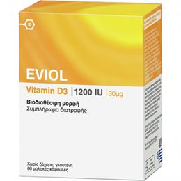 EVIOL VITAMIN D3 1200IU 60 CAPS EVIOL Bιταμίνη D