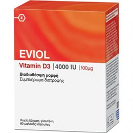 EVIOL VITAMIN D3 4000IU 60 CAPS EVIOL Bιταμίνη D