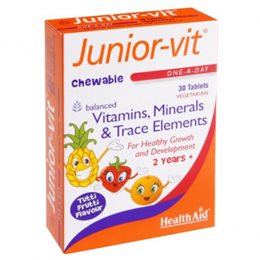 Health Aid Junior-Vit 30 μασώμενες ταμπλέτες HEALTH AID Παιδικά Συμπληρώματα