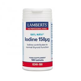 Lamberts Iodine 150μg – Υγεία Μαλλιών & Δέρματος – Διατήρηση Βάρους & για Χορτοφάγους, 180tabs LAMBERTS Αδυνάτισμα