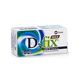 Uni-Pharma D3 Fix Max Βιταμίνη για Ανοσοποιητικό 4000iu 60 ταμπλέτες UNI-PHARMA Bιταμίνη D