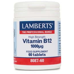 Lamberts Vitamin B12 1000μg (Cobalamin) Συμπλήρωμα Βιταμίνης B12, 60 Tabs LAMBERTS Bιταμίνη Β