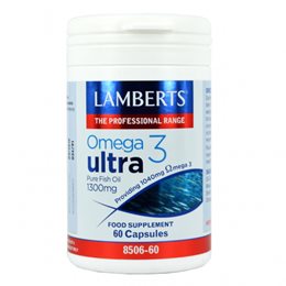 Lamberts Omega 3 Ultra Pure Fish Oil 1300mg Συμπλήρωμα Ω3 Λιπαρών Οξέων,60caps LAMBERTS Αμινοξέα