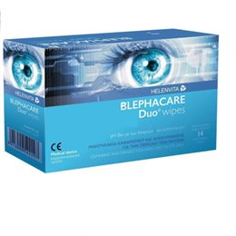 Helenvita BlephaCare Duo Wipes 14τμχ - Μαντηλάκια Καθαρισμού & Απολύμανσης Για Την Περιοχή Των Ματιών BLEPHACARE Υγρά Φακών Επαφής