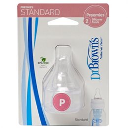 Dr. Brown's Θηλές από Σιλικόνη Κανονικής Ροής 2τμχ DR. BROWNS Θηλές