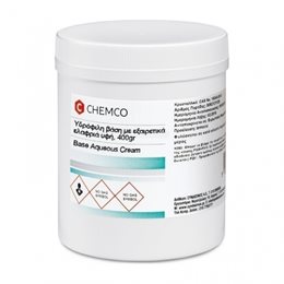 Chemco Base Aqueous Cream ​Υδρόφιλη βάση με εξαιρετικά ελαφριά υφή 400gr ΣΥΝΔΕΣΜΟΣ Χημικά- Πρώτες Υλες