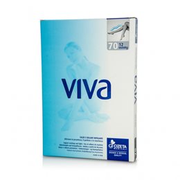 Cizeta Viva Καλσόν Ελαστικό Διαβαθμισμένης Συμπίεσης 70DEN 12mmhg Μαύρο No4 + ΔΩΡΟ ΕΠΙΘΕΜΑΤΑ gel TipToes VIVA Επιθέματα