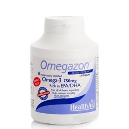 Health Aid Omegazon High Potency Omega 3 750mg 120 κάψουλες HEALTH AID Αμινοξέα
