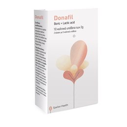 Epsilon Health Donafil Κολπικά υπόθετα με αντιμικροβιακή, εξισορροπητική και προστατευτική δράση 10x DONAFIL Κολπικές Αγωγές