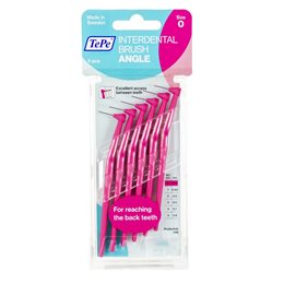 TePe Angle Μεσοδόντια Βουρτσάκια με Λαβή 0.4mm σε χρώμα Ροζ 6τμχ TEPE Μεσοδόντια Βουρτσάκια