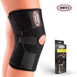 John's 120215 Wrap Around Black Line Επιγονατίδα με Οπή σε Μαύρο Χρώμα One Size, 1 τμχ JOHNS Κάτω Ακρα
