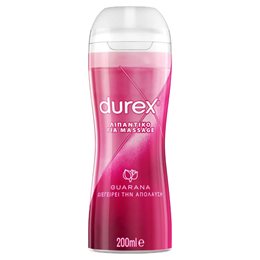 Durex Massage Lube Guarana 2 in 1 Διεγερτικό Λιπαντικό Τζελ 200 ml DUREX Λιπαντικά