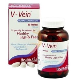 Health Aid V-Vein 60 tabs, Συμπλήρωμα Διατροφής για την Προστασία του Κυκλοφορικού 60 ταμπλέτες HEALTH AID Καρδιά & Κυκλοφορικό