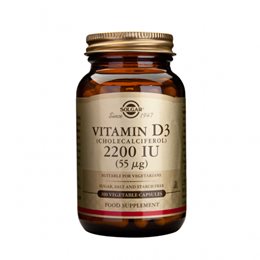 SOLGAR VITAMIN D3 2200IU 100CAPS SOLGAR Bιταμίνη D