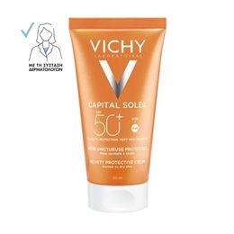 Vichy Capital Soleil Velvety Cream SPF50+ Αντηλιακή Κρέμα Προσώπου με Βελούδινη Υφή 50ml VICHY Αντηλιακά Προσώπου