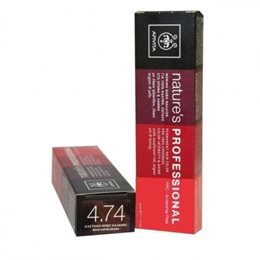 Apivita Nature's Professional Βαφή 4,74 Καστανό Μπέζ Χάλκινο 50ml APIVITA Βαφές Μαλλιών