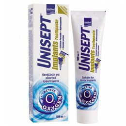 Intermed Unisept Implants Κατάλληλη για Οδοντικά Εμφυτεύματα, Καθημερινή Χρήση 100ml UNISEPT Οδοντόκρεμες