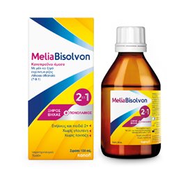 Sanofi MeliaBisolvon Φυσικό Σιρόπι για Ξηρό Βήχα 100ml BISOLVON Πονόλαιμος-Βήχας