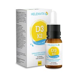 Helenvita D3-K2 Drops Συμπλήρωμα Διατροφής για  Παιδιά 20ml HELENVITA Bιταμίνη D