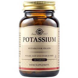 Solgar Potassium Gluconate 99mg Συμπλήρωμα Διατροφής Καλίου 100 ταμπλέτες SOLGAR Μέταλλα-Ιχνοστοιχεία