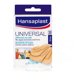 Hansaplast Universal Επιθέματα Αδιάβροχα Στο Νερό 20τμχ HANSAPLAST Αυτοκόλλητα Επιθέματα Μικροτραυμάτων