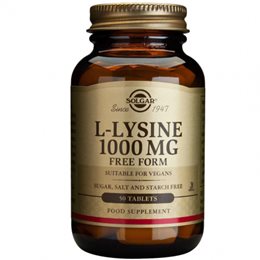 Solgar L-Lysine 1000mg 50 ταμπλέτες SOLGAR Αμινοξέα