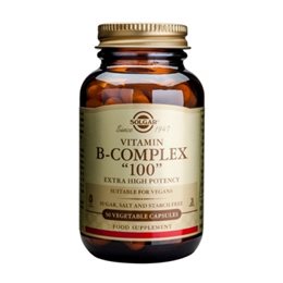 SOLGAR VITAMIN B 100 COMPLEX 50CAPS SOLGAR Bιταμίνη Β