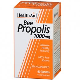 Health Aid Bee Propolis Τιτλοδοτημένη Πρόπολη 1000mg 60tabs HEALTH AID Bιταμίνη Β
