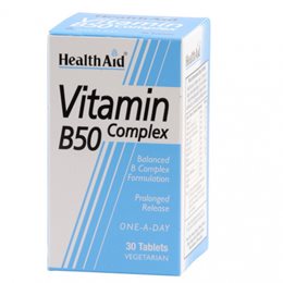 Health Aid Βιταμίνη B 50 Complex 30 tabs HEALTH AID Bιταμίνη Β