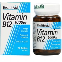 Health Aid Vitamin B12, 1000mg 50Tabs HEALTH AID Bιταμίνη Β