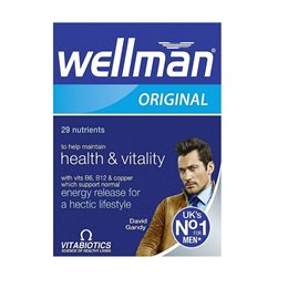 Vitabiotics Wellman Original Energy Release, Health & Vitality for Men of all Ages 30 ταμπλέτες VITABIOTICS Πολυβιταμίνες