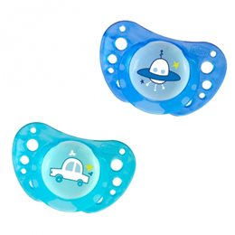 Chicco Physio Air Ορθοδοντική Σιλικόνης Σιελ 16-36m 2τμχ CHICCO Πιπίλες