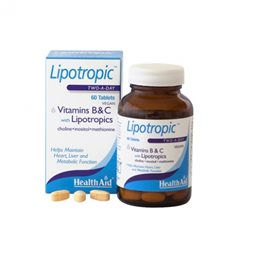 Health Aid Lipotropics with Vitamins B & C 60 ταμπλέτες HEALTH AID Αδυνάτισμα