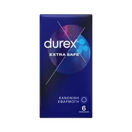 Durex Extra Safe Προφυλακτικά με Μεγαλύτερο Πάχος για Απόλυτη Ασφάλεια 6 Τμχ DUREX Προφυλακτικά