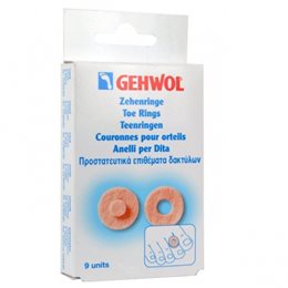 Gehwol Toe Ring Round, Στρογγυλός Προστατευτικός Δακτύλιος 9τμχ GEHWOL Αυτοκόλλητα Επιθέματα Μικροτραυμάτων