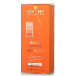Atache Be Sun Light Fluid SPF50+ 50ml με πολύ υψηλή αντηλιακή προστασία (50ml) για κανονική-μικτή επιδερμίδα. ATACHE Αντηλιακά Προσώπου