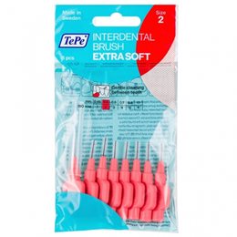 Τepe Interdental Brush Extra Soft Απαλό Κόκκινο 0.5mm- size 2- 8τμχ TEPE Μεσοδόντια Βουρτσάκια