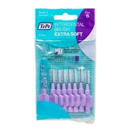 TePe Extra Soft Μεσοδόντια Βουρτσάκια 1.1mm Μωβ 8τμχ TEPE Μεσοδόντια Βουρτσάκια