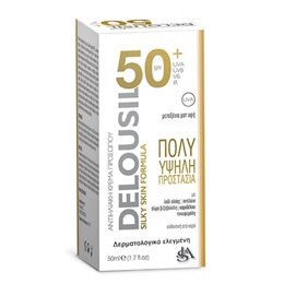 Delousil Silky Skin Mattyfying Face Sunscreen SPF50 50ml DELOUSIL Αντηλιακά Προσώπου
