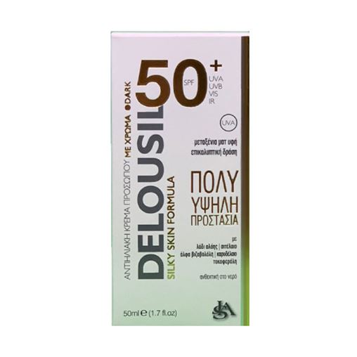 Delousil Silky Skin Silky Skin Face Sunscreen with Color Dark SPF50 50ml