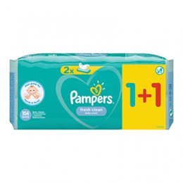 Pampers Fresh Clean 2x52τμχ PAMPERS Μωρομάντηλα